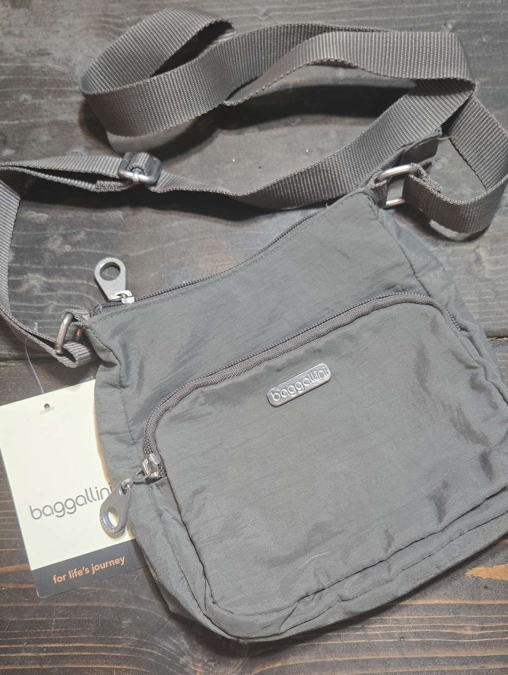 Baggallini Gray Nylon Crossbody Belt Bag